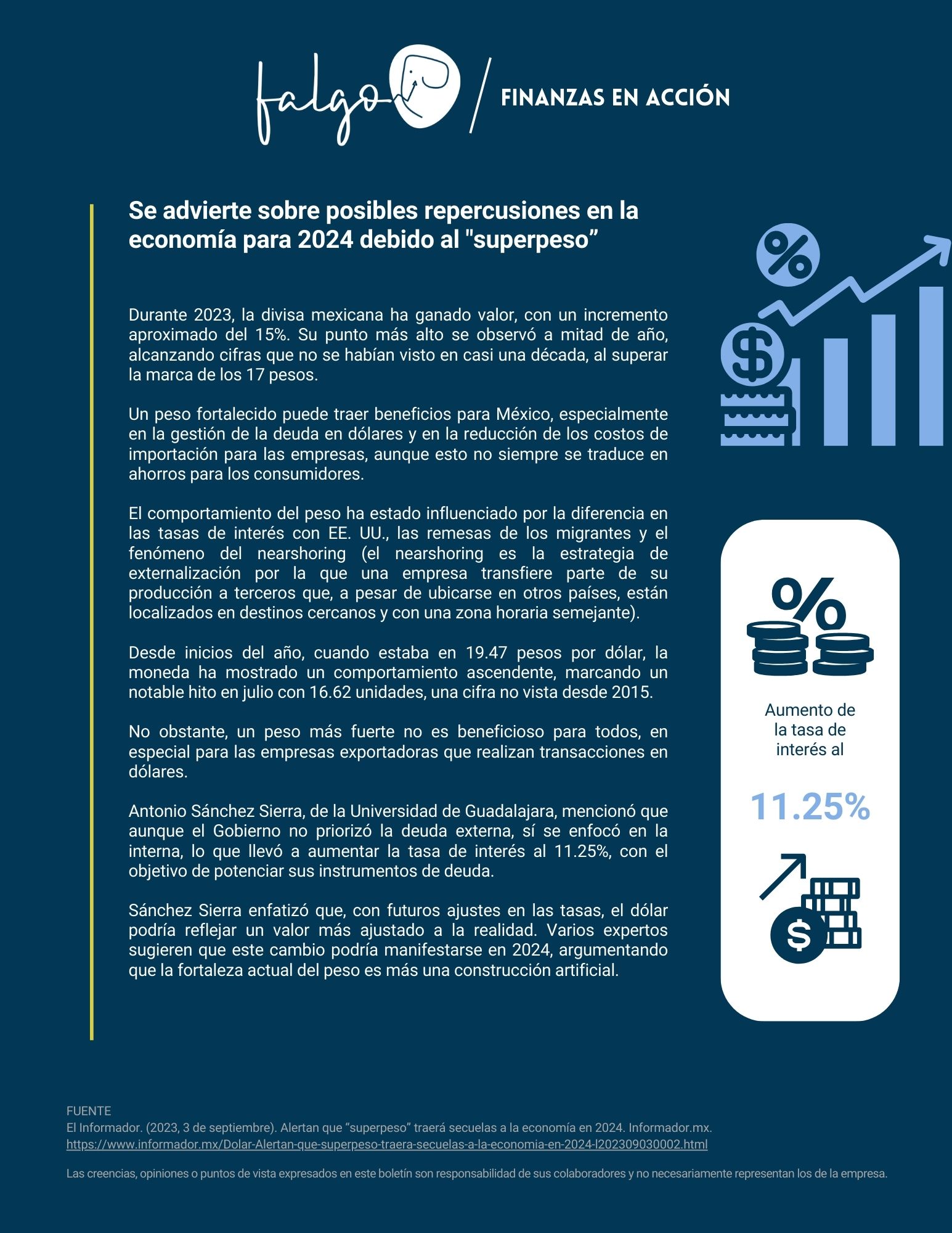 Se advierte sobre posibles repercusiones en la economía para 2024